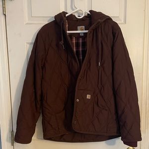 Carhartt quilted burgundy jacket